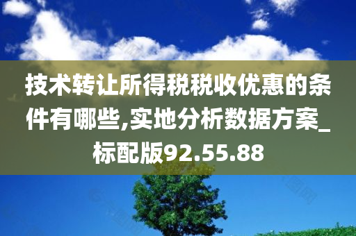 技术转让所得税税收优惠的条件有哪些,实地分析数据方案_标配版92.55.88