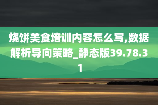 烧饼美食培训内容怎么写,数据解析导向策略_静态版39.78.31