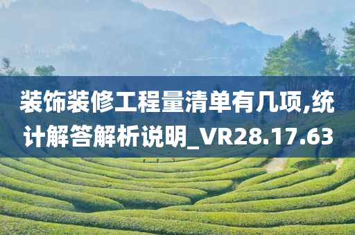 装饰装修工程量清单有几项,统计解答解析说明_VR28.17.63