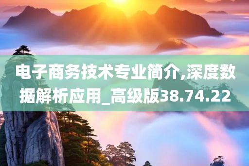 电子商务技术专业简介,深度数据解析应用_高级版38.74.22