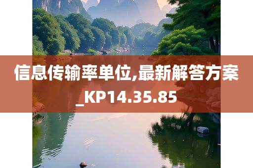 信息传输率单位,最新解答方案_KP14.35.85