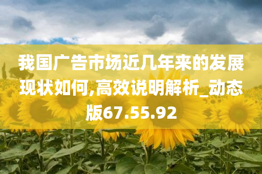 我国广告市场近几年来的发展现状如何,高效说明解析_动态版67.55.92