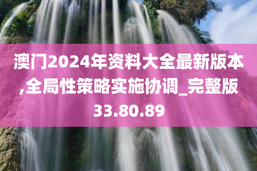 澳门2024年资料大全最新版本,全局性策略实施协调_完整版33.80.89