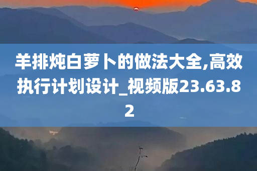 羊排炖白萝卜的做法大全,高效执行计划设计_视频版23.63.82