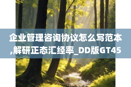 企业管理咨询协议怎么写范本,解研正态汇经率_DD版GT45