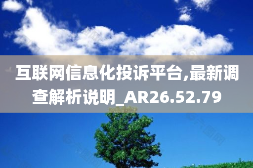 互联网信息化投诉平台,最新调查解析说明_AR26.52.79