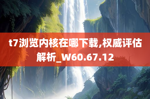 t7浏览内核在哪下载,权威评估解析_W60.67.12