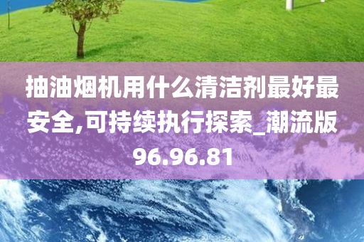 抽油烟机用什么清洁剂最好最安全,可持续执行探索_潮流版96.96.81