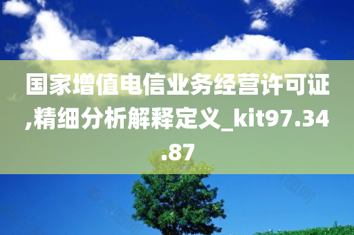 国家增值电信业务经营许可证,精细分析解释定义_kit97.34.87