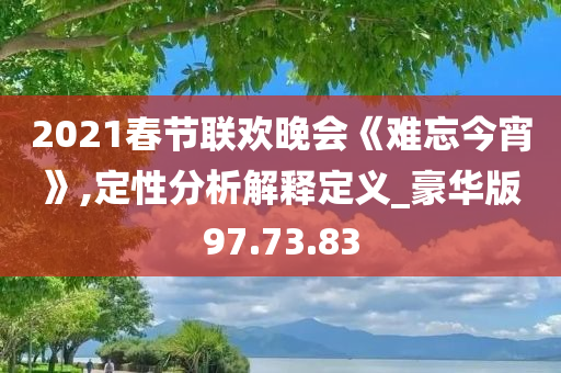 2021春节联欢晚会《难忘今宵》,定性分析解释定义_豪华版97.73.83