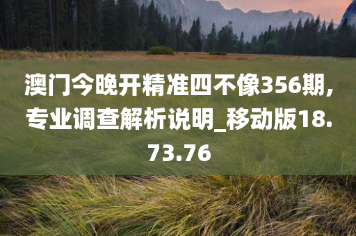 澳门今晚开精准四不像356期,专业调查解析说明_移动版18.73.76