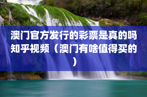 澳门官方发行的彩票是真的吗知乎视频（澳门有啥值得买的）