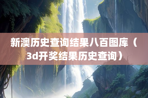 新澳历史查询结果八百图库（3d开奖结果历史查询）