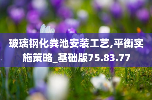 玻璃钢化粪池安装工艺,平衡实施策略_基础版75.83.77