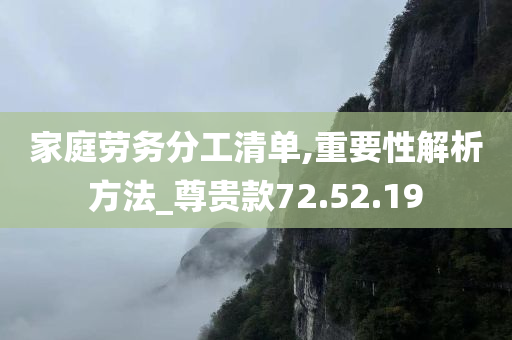 家庭劳务分工清单,重要性解析方法_尊贵款72.52.19