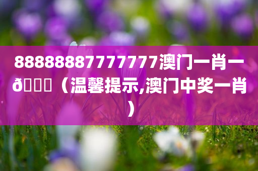 88888887777777澳门一肖一🐎（温馨提示,澳门中奖一肖）