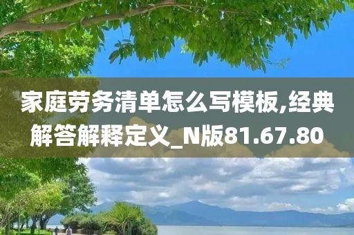 家庭劳务清单怎么写模板,经典解答解释定义_N版81.67.80