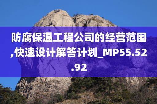 防腐保温工程公司的经营范围,快速设计解答计划_MP55.52.92