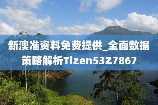 新澳准资料免费提供_全面数据策略解析Tizen53Z7867