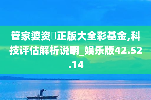 管家婆资枓正版大全彩基金,科技评估解析说明_娱乐版42.52.14