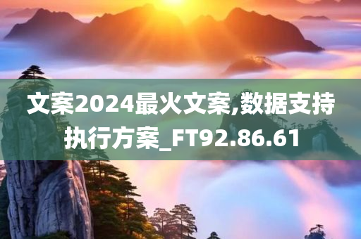 文案2024最火文案,数据支持执行方案_FT92.86.61