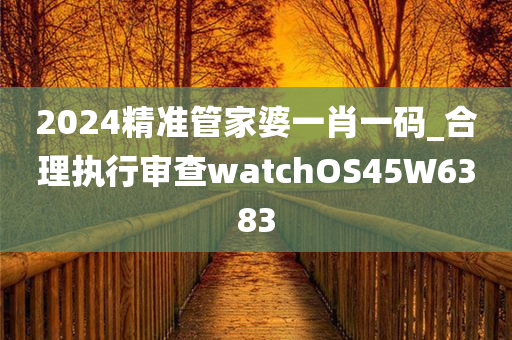 2024精准管家婆一肖一码_合理执行审查watchOS45W6383