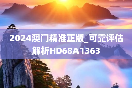 2024澳门精准正版_可靠评估解析HD68A1363