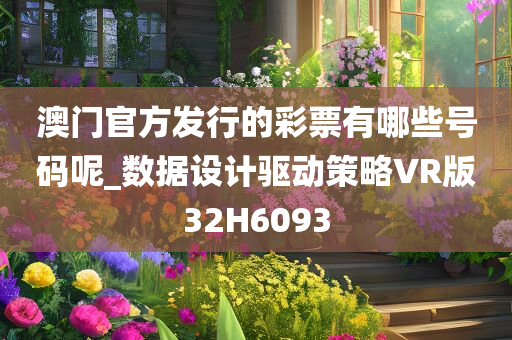 澳门官方发行的彩票有哪些号码呢_数据设计驱动策略VR版32H6093