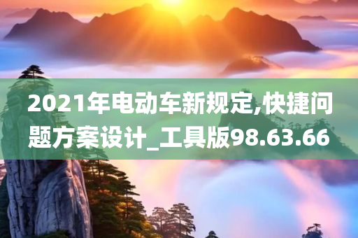 2021年电动车新规定,快捷问题方案设计_工具版98.63.66