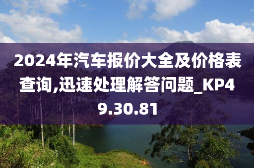 2024年汽车报价大全及价格表查询,迅速处理解答问题_KP49.30.81