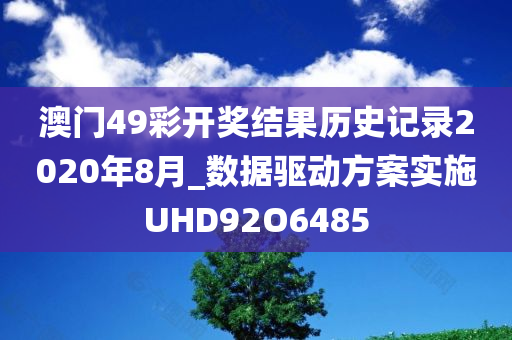 澳门49彩开奖结果历史记录2020年8月_数据驱动方案实施UHD92O6485