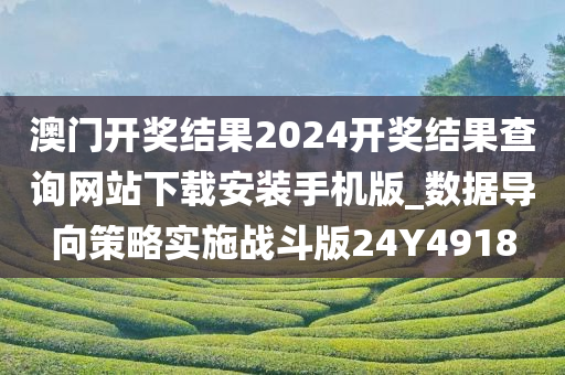 澳门开奖结果2024开奖结果查询网站下载安装手机版_数据导向策略实施战斗版24Y4918