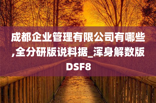 成都企业管理有限公司有哪些,全分研版说料据_浑身解数版DSF8