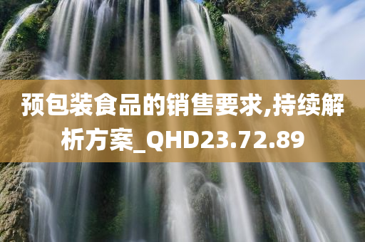 预包装食品的销售要求,持续解析方案_QHD23.72.89