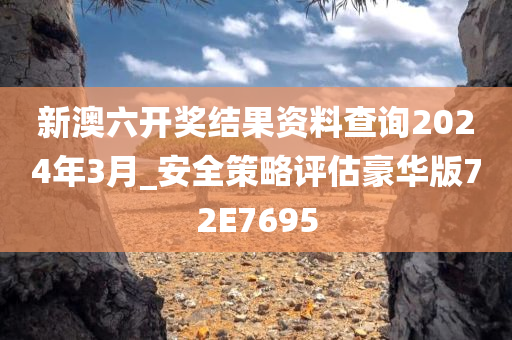 新澳六开奖结果资料查询2024年3月_安全策略评估豪华版72E7695