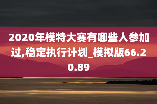 2020年模特大赛有哪些人参加过,稳定执行计划_模拟版66.20.89