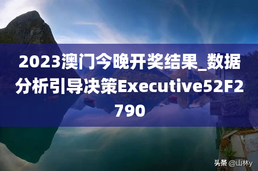 2023澳门今晚开奖结果_数据分析引导决策Executive52F2790