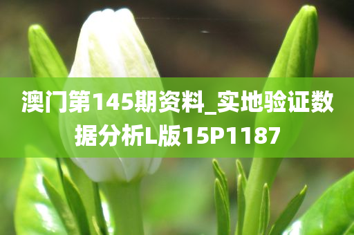 澳门第145期资料_实地验证数据分析L版15P1187