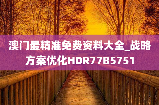 澳门最精准免费资料大全_战略方案优化HDR77B5751