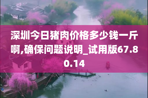 深圳今日猪肉价格多少钱一斤啊,确保问题说明_试用版67.80.14