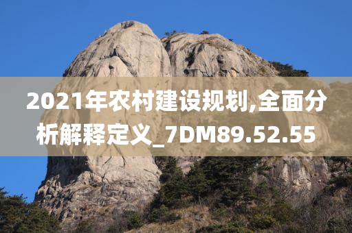 2021年农村建设规划,全面分析解释定义_7DM89.52.55