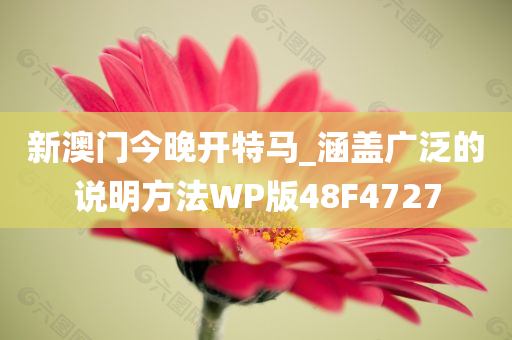 新澳门今晚开特马_涵盖广泛的说明方法WP版48F4727