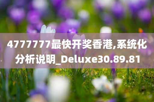 4777777最快开奖香港,系统化分析说明_Deluxe30.89.81