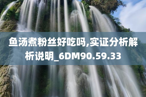 鱼汤煮粉丝好吃吗,实证分析解析说明_6DM90.59.33