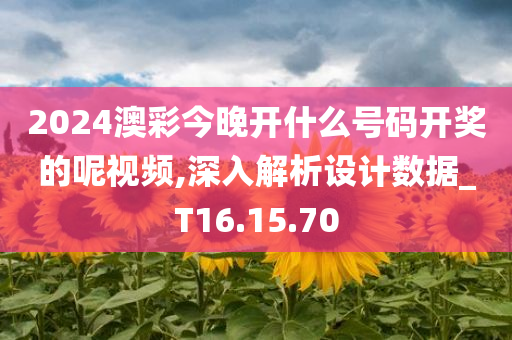 2024澳彩今晚开什么号码开奖的呢视频,深入解析设计数据_T16.15.70