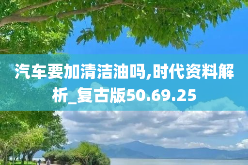 汽车要加清洁油吗,时代资料解析_复古版50.69.25