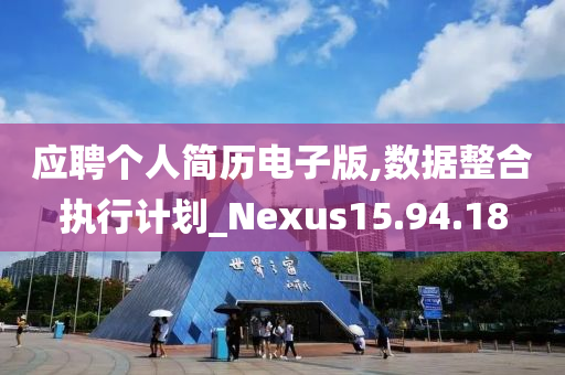 应聘个人简历电子版,数据整合执行计划_Nexus15.94.18