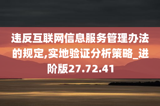 违反互联网信息服务管理办法的规定,实地验证分析策略_进阶版27.72.41