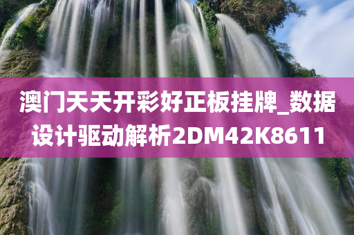 澳门天天开彩好正板挂牌_数据设计驱动解析2DM42K8611