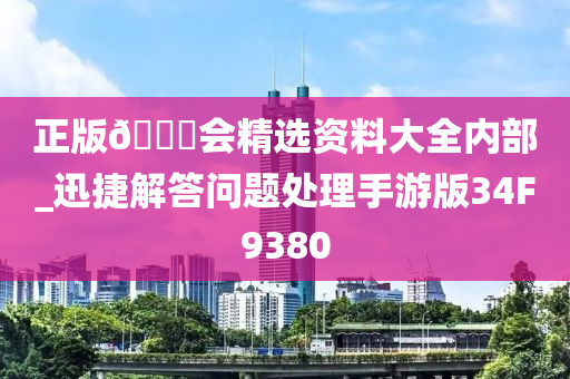 正版🐎会精选资料大全内部_迅捷解答问题处理手游版34F9380